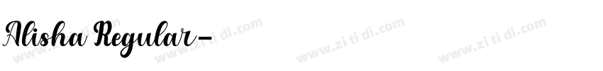 Alisha Regular字体转换